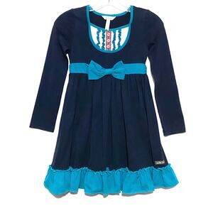 Matilda Jane Once Upon A Time Sense Of Wonder Dress Black Blue Bow Girls 8